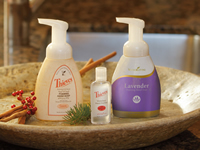 lavender foaming hand soap bottles